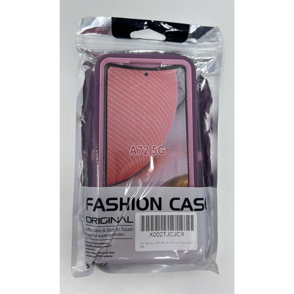 Samsung Galaxy A72 5G Purple Pink Cell‎ Phone Case Two Screen Protectors